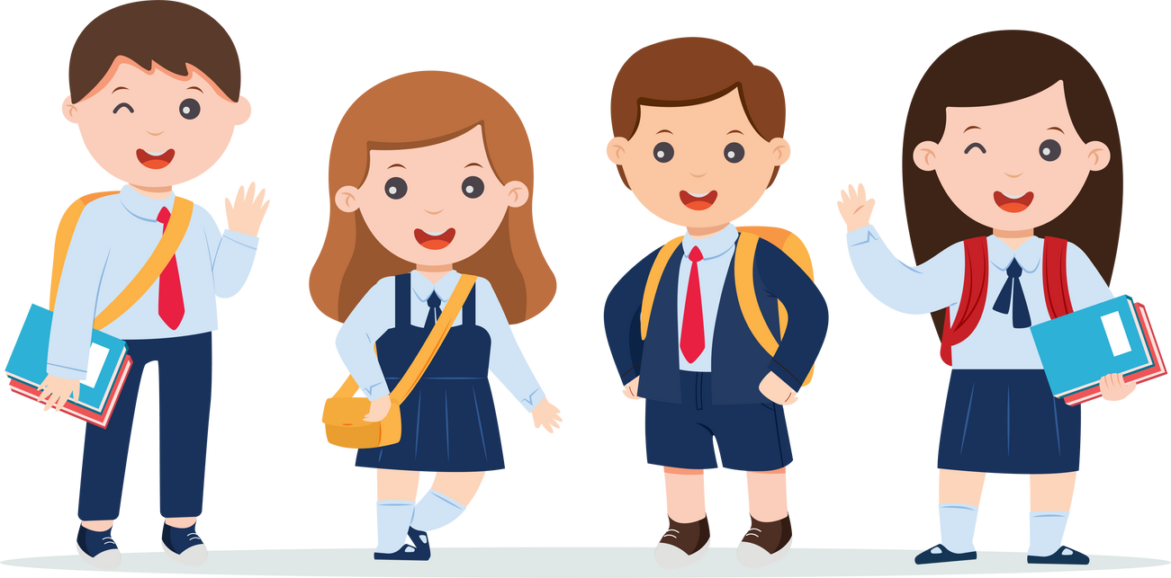 kids student in school uniform